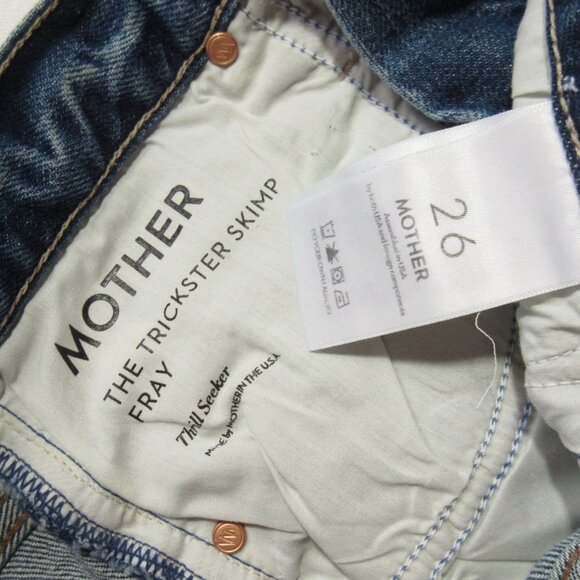 NWT Mother Superior Trickster Ankle in Thrill Seeker Destroyed Straight Jeans 26 - Picture 7 of 10